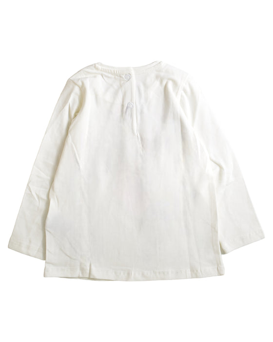 A White Long Sleeve Tops from Chicco in size 18-24M for girl. (Back View)