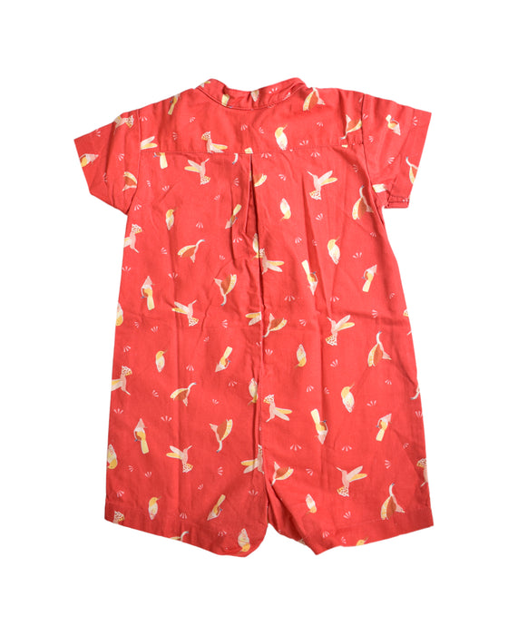 A Red Short Sleeve Rompers from Chubby Chubby in size 6-12M for boy. (Back View)