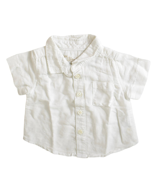 A White Shirts from Chateau de Sable in size 3-6M for neutral. (Front View)