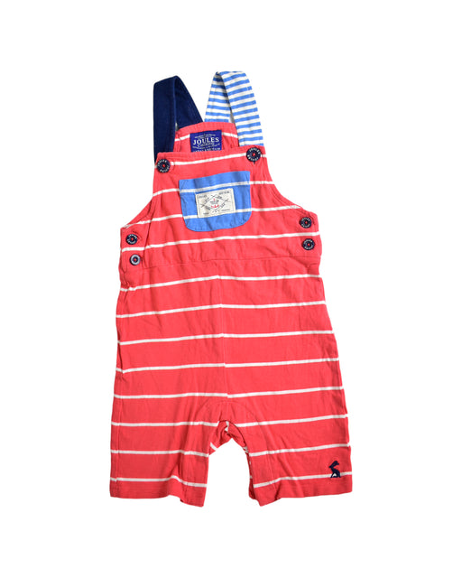 A Red Long Overalls from Joules in size 6-12M for boy. (Front View)