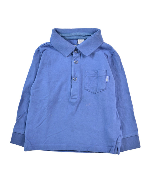 A Blue Long Sleeve Polos from Chicco in size 12-18M for boy. (Front View)