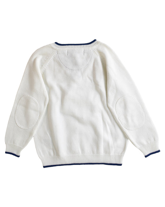 A White Crewneck Sweatshirts from Malvi & Co. in size 6-12M for boy. (Back View)