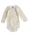 A White Long Sleeve Bodysuits from Petit Bateau in size 6-12M for girl. (Front View)