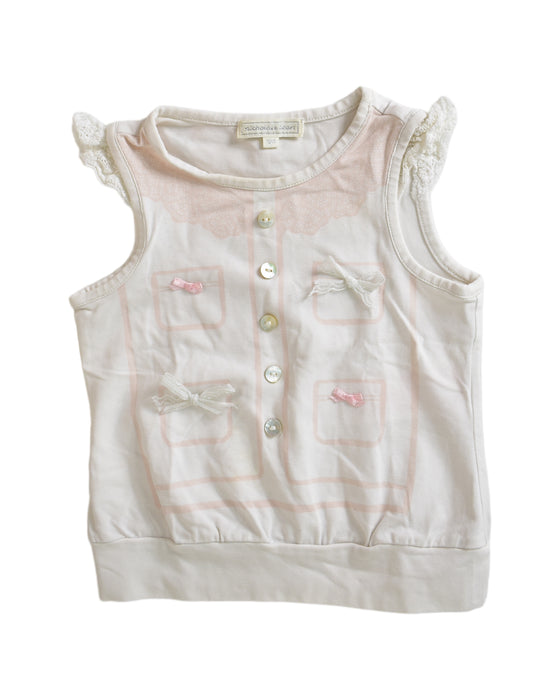 A Pink Sleeveless Tops from Nicholas & Bears in size 6-12M for girl. (Front View)