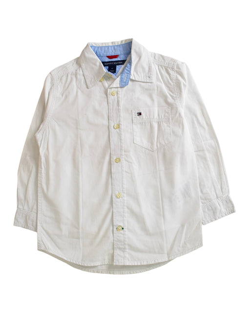 A White Shirts from Tommy Hilfiger in size 3T for boy. (Front View)