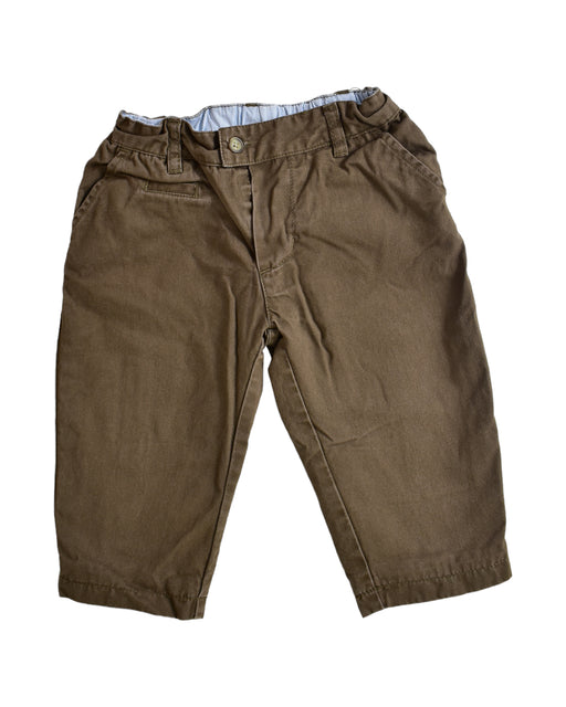 A Brown Jeans from Petit Bateau in size 6-12M for boy. (Front View)