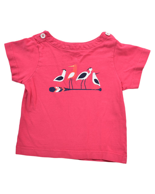 A Pink Short Sleeve T Shirts from Jacadi in size 12-18M for neutral. (Front View)