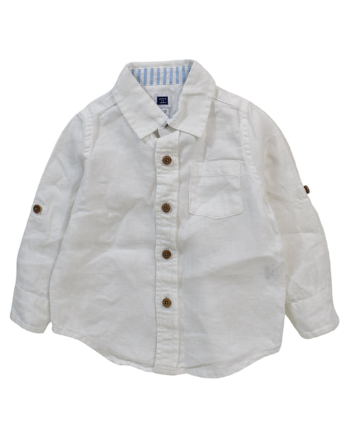 A White Shirts from Janie & Jack in size 6-12M for boy. (Front View)