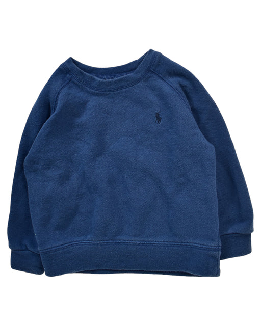 A Blue Crewneck Sweatshirts from Ralph Lauren in size 12-18M for neutral. (Front View)