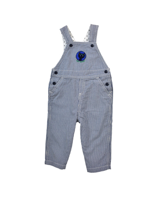 A White Long Overalls from Petit Bateau in size 6-12M for boy. (Front View)