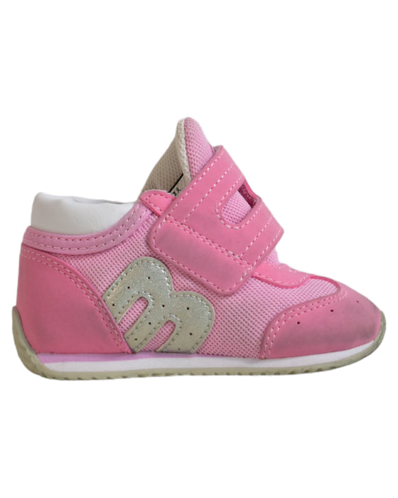 A Pink Sneakers from Mikihouse x Mizuno in size 18-24M for girl. (Front View)