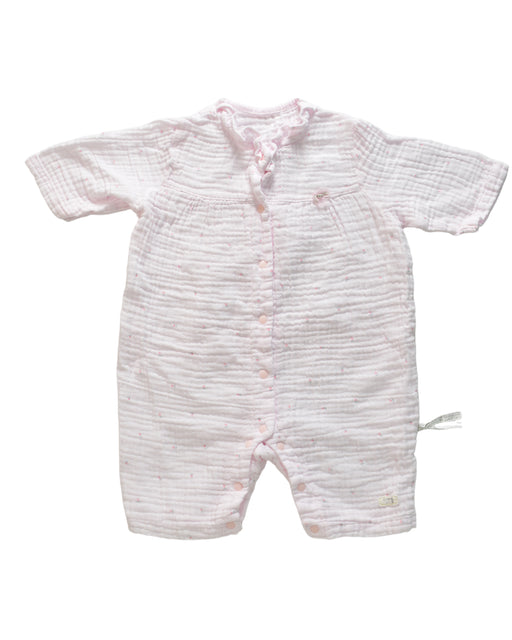 A Pink Long Sleeve Rompers from Organic Mom in size 6-12M for girl. (Front View)