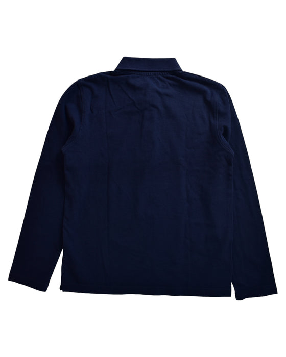 A Navy Long Sleeve Polos from Hugo Boss in size 10Y for boy. (Back View)