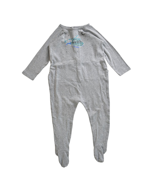 A Grey Onesies from Bonpoint in size 6-12M for boy. (Front View)