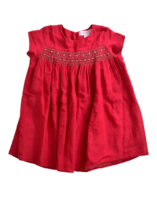 A Red Short Sleeve Dresses from Chateau de Sable in size 18-24M for girl. (Front View)