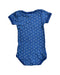 A Blue Short Sleeve Bodysuits from Petit Bateau in size 3-6M for boy. (Back View)