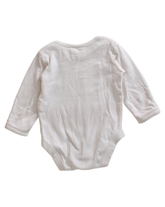 A White Long Sleeve Bodysuits from Little Green Radicals in size 0-3M for neutral. (Back View)