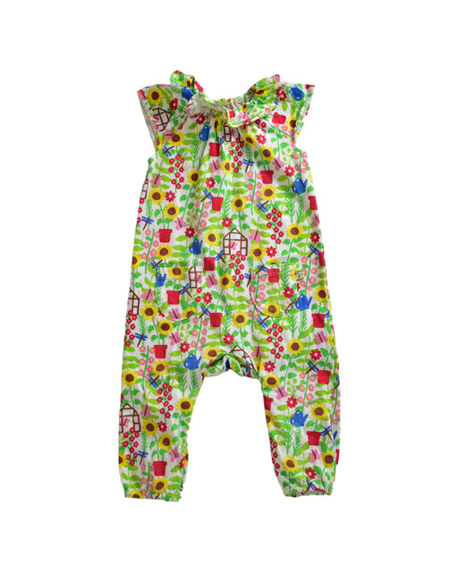 A Green Sleeveless Jumpsuits from Frugi in size 3-6M for girl. (Front View)