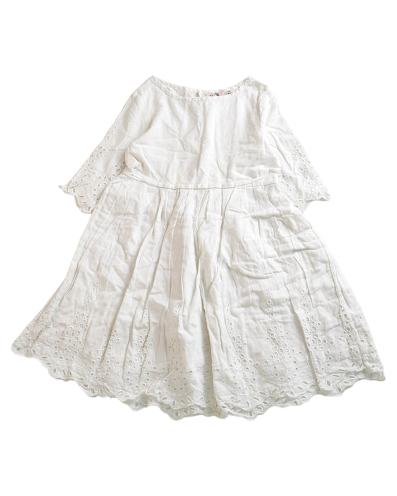 A White Short Sleeve Dresses from Bonpoint in size 6T for girl. (Front View)