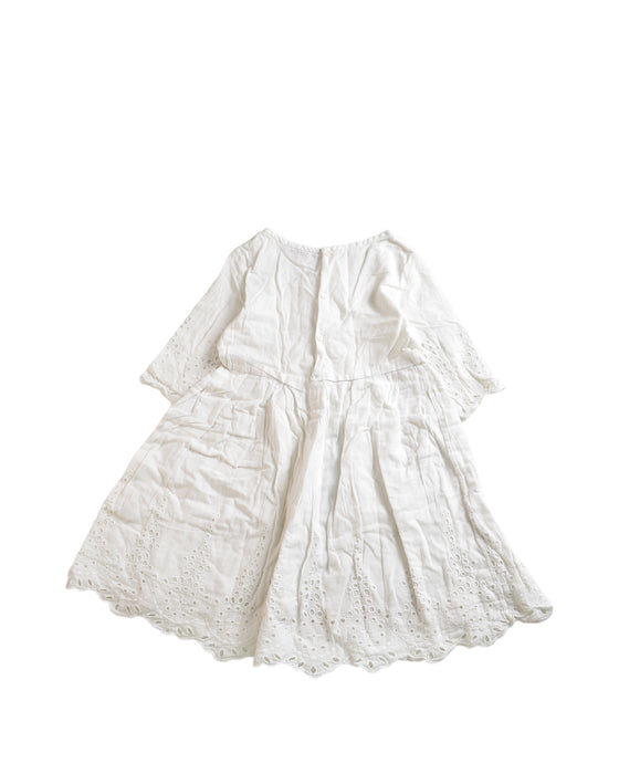 A White Short Sleeve Dresses from Bonpoint in size 6T for girl. (Back View)