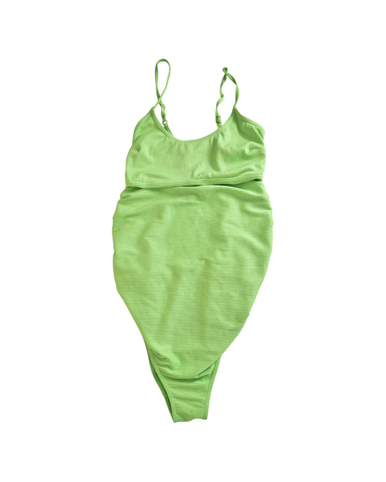 A Green Swimsuits from Under Protection in size L for maternity. (Front View)