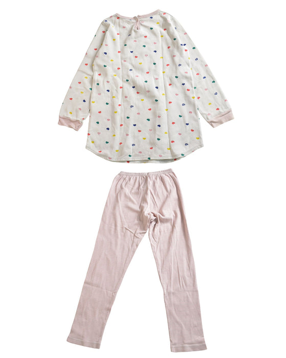 A Pink Pyjama Sets from Petit Bateau in size 6T for girl. (Back View)