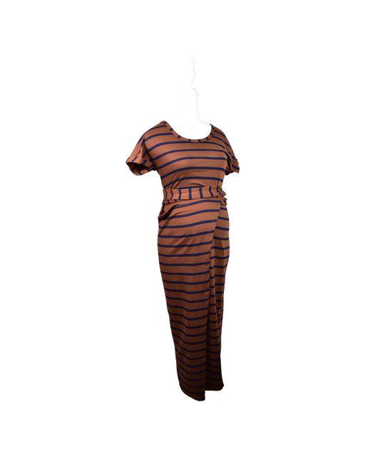 A Brown Short Sleeve Dresses from Never Fully Dressed in size XS for maternity. (Front View)