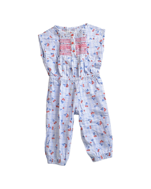 A Blue Sleeveless Jumpsuits from Gingersnaps in size 6T for girl. (Front View)