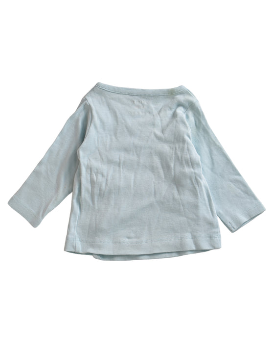 A Blue Long Sleeve Tops from Le Petit Society in size 0-3M for neutral. (Back View)