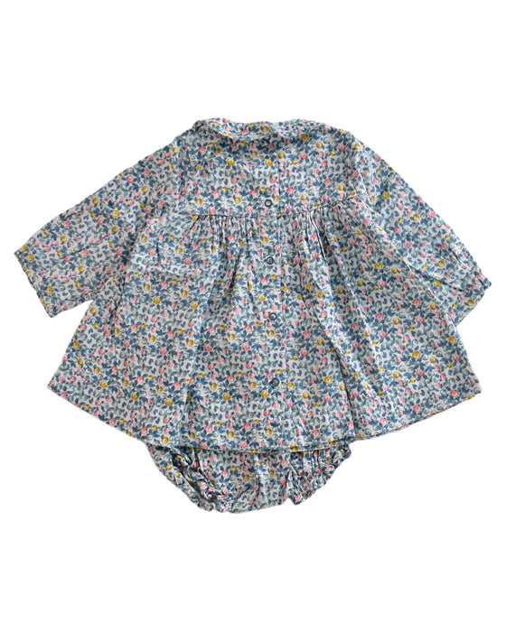 A Multicolour Dress Sets from Petit Bateau in size 3-6M for girl. (Back View)