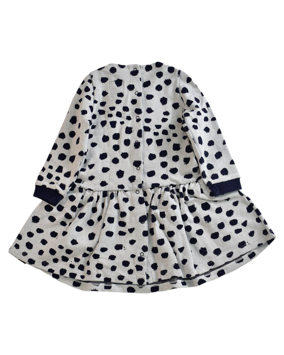 A Grey Long Sleeve Dresses from Petit Bateau x Jean Jullien in size 18-24M for girl. (Back View)