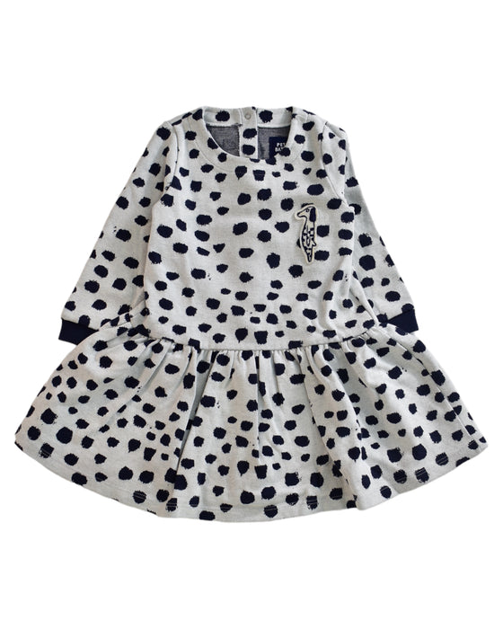 A Grey Long Sleeve Dresses from Petit Bateau x Jean Jullien in size 18-24M for girl. (Front View)