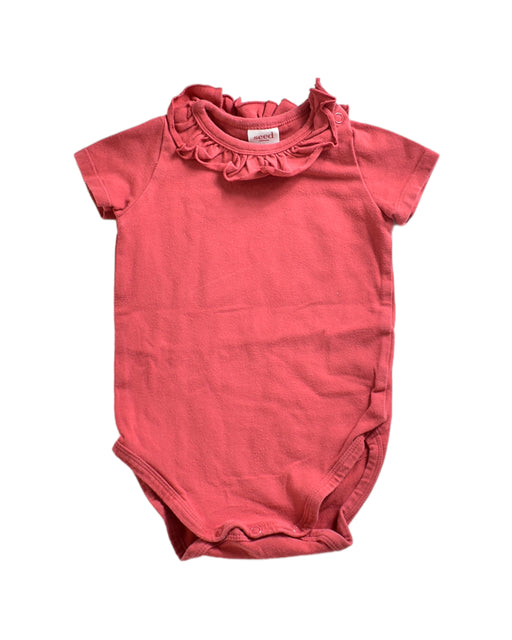 A Red Short Sleeve Bodysuits from Seed in size 3-6M for girl. (Front View)