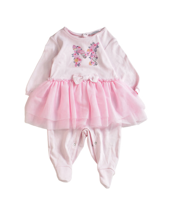 A Pink Long Sleeve Jumpsuits from Monnalisa in size 6-12M for girl. (Front View)