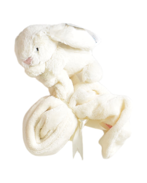 A White Blankets from Jellycat in size O/S for neutral. (Back View)