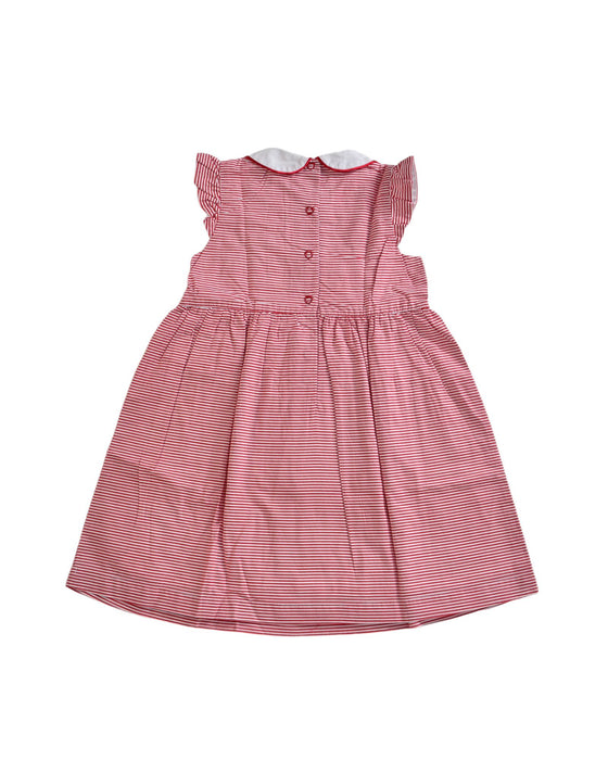 A Red Sleeveless Dresses from Chicco in size 2T for girl. (Back View)