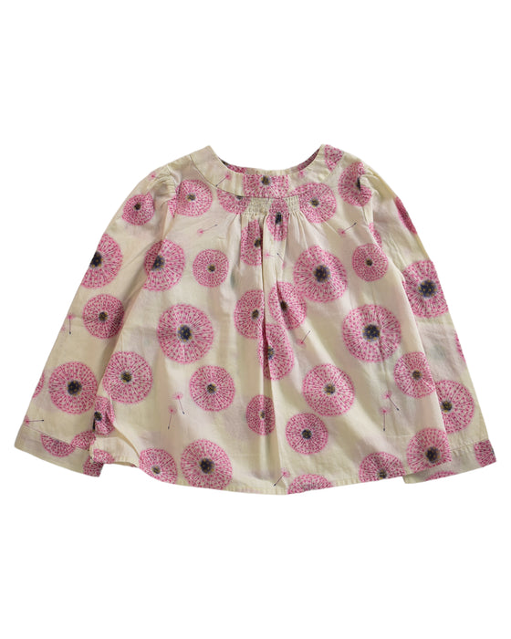 A Pink Long Sleeve Tops from Bonpoint in size 4T for girl. (Front View)