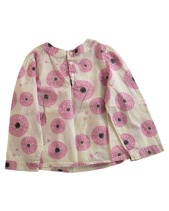 A Pink Long Sleeve Tops from Bonpoint in size 4T for girl. (Back View)