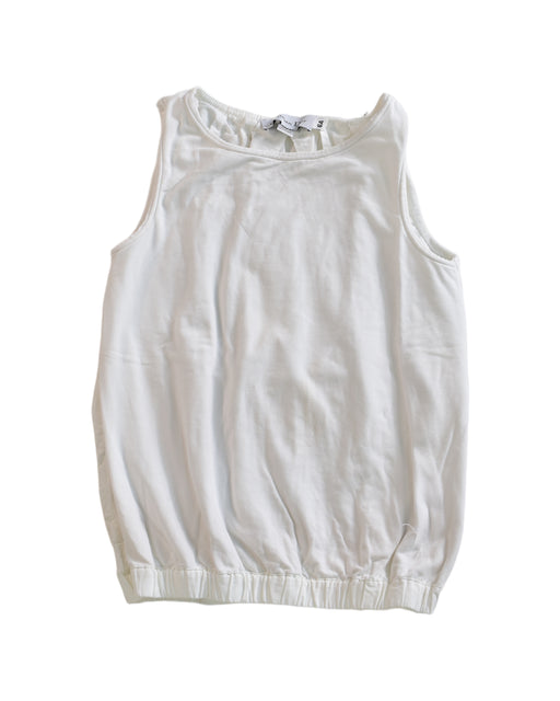 A White Sleeveless Tops from Christian Dior in size 6T for girl. (Front View)