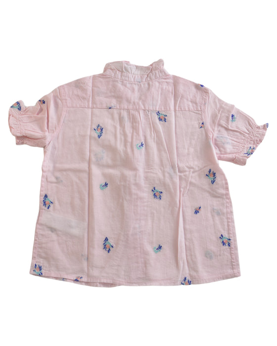 A Pink Short Sleeve Tops from Bonpoint in size 4T for girl. (Back View)