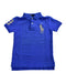 A Blue Short Sleeve Polos from Polo Ralph Lauren in size 5T for boy. (Front View)