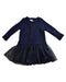 A Blue Long Sleeve Dresses from Petit Bateau in size 18-24M for girl. (Front View)