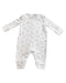 A White Onesies from The Little White Company in size 0-3M for neutral. (Back View)