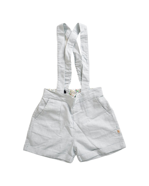 A White Overall Shorts from Les Enfantines in size 18-24M for neutral. (Front View)