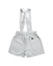 A White Overall Shorts from Les Enfantines in size 18-24M for neutral. (Back View)