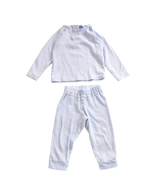 A Blue Pyjama Sets from Hill House in size 6-12M for neutral. (Front View)