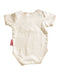 A Beige Short Sleeve Bodysuits from Shears in size 0-3M for neutral. (Back View)