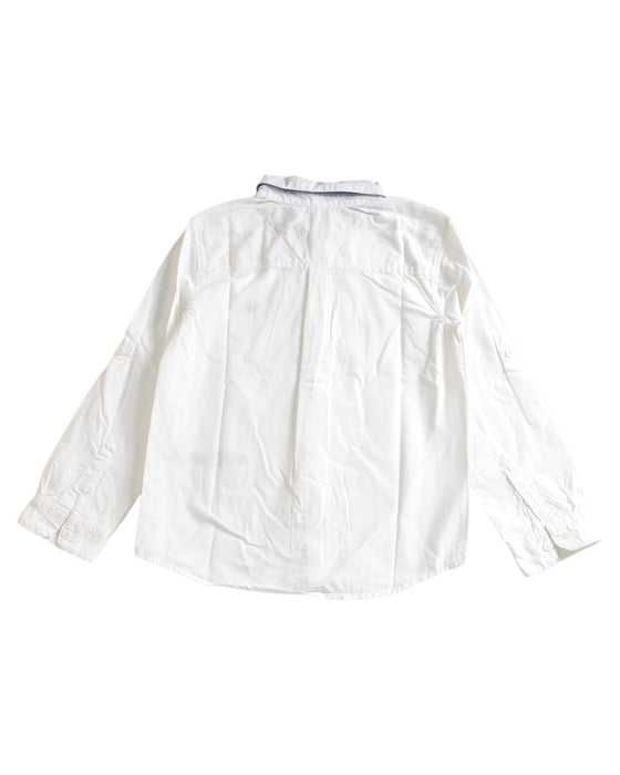 A White Shirts from Petit Bateau in size 6T for boy. (Back View)