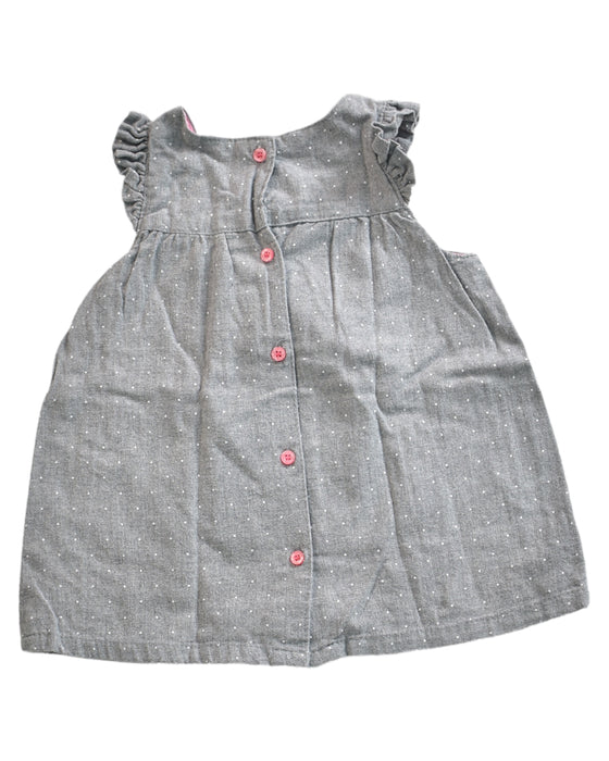 A Grey Sleeveless Dresses from Cadet Rousselle in size 3-6M for girl. (Back View)