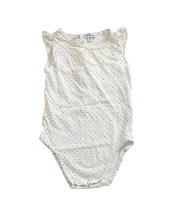 A White Rompers from Bout'Chou in size 6-12M for girl. (Front View)